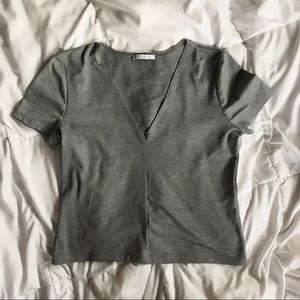 Basic V-Neck Top by Zara